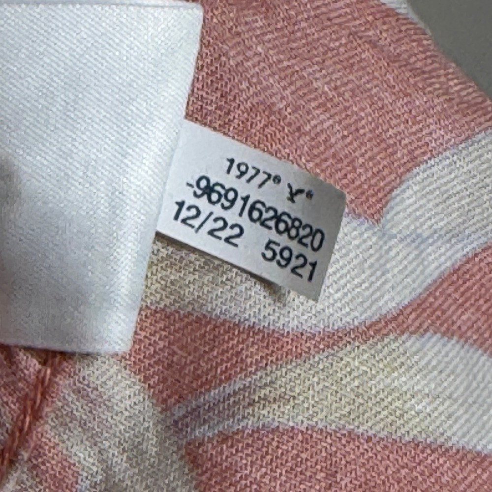American Eagle Mens L Coral Tropical Palm Leaf Cotton Linen Short Sleeve Shirt - Picture 7 of 8
